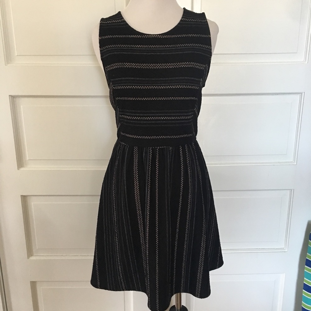 Elodie Fit and Flare Dress black gray XL